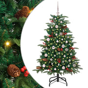Albero di Natale artificiale con 150 LED Verde 150 cm 3395543