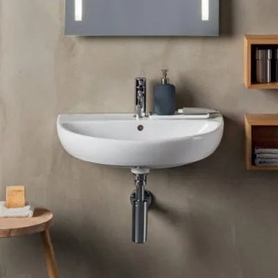 Lavabo sospeso Geberit 65 cm in ceramica bianco  Selnova