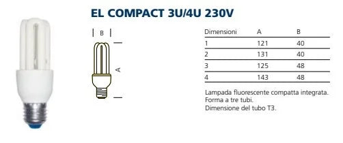 Lampada ai l.fredda fluor. comp. el231s e27 23w compatte