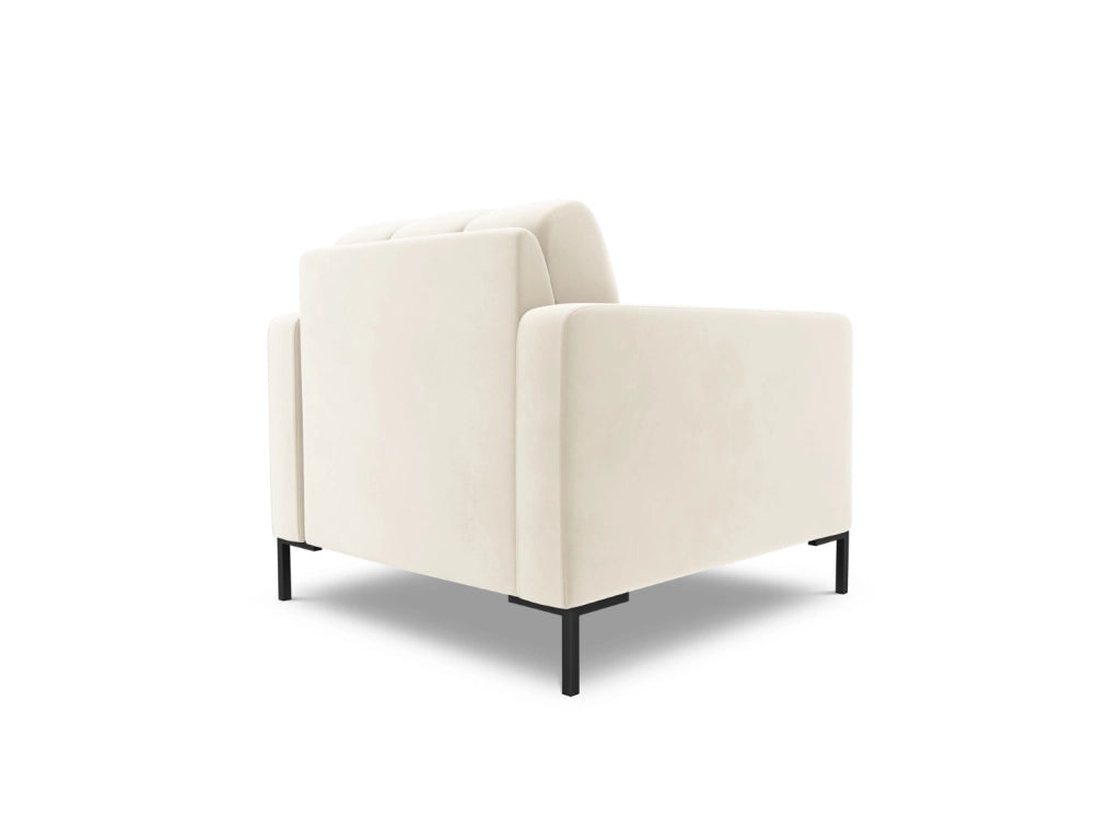 Cosmopolitan Design - Poltrona "Bali" in velluto beige chiaro 