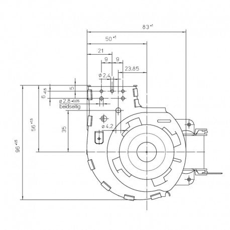 Ventola tangenziale EBM QLZ06/0018B38-2518H-139 Motore Sinistro