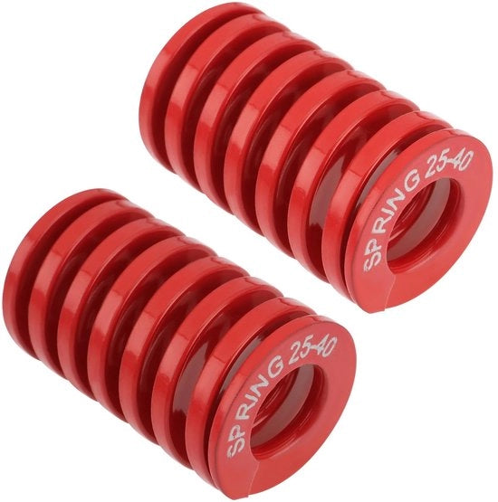 Compressore 2x per sostegno posteriore - Adatto a Tesla Model 3 2017-2020 - 65mn Acciaio - Rosso - 40 x 25 mm - Sostegno posteriore