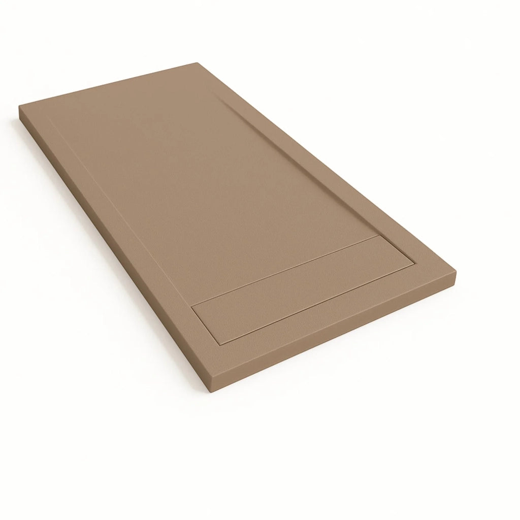 Piatto doccia Bidai con bordo 90X90 cm colore Moka RAL 1019 griglia Moka