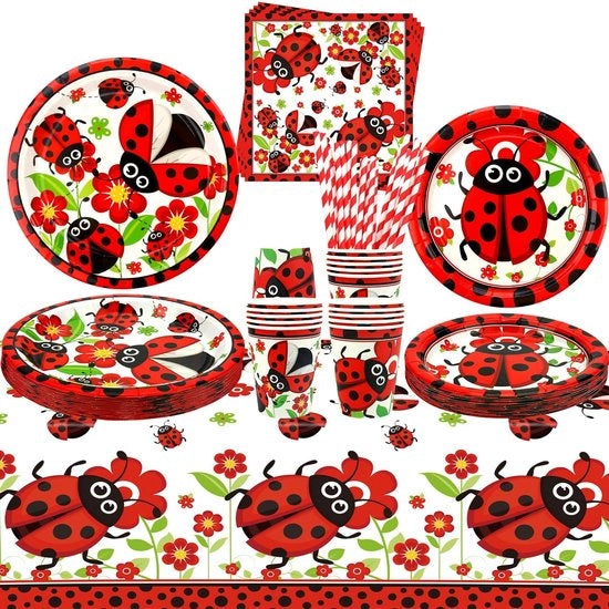 Servizio per Bambini con Carattere di Cigno - 20 pezzi - Piatti 9/7 Pollici - Tazze di Carta - Decorazione per Feste - Festa di Compleanno - Disegno Cattiviccio - Servizio da Tavola per Feste