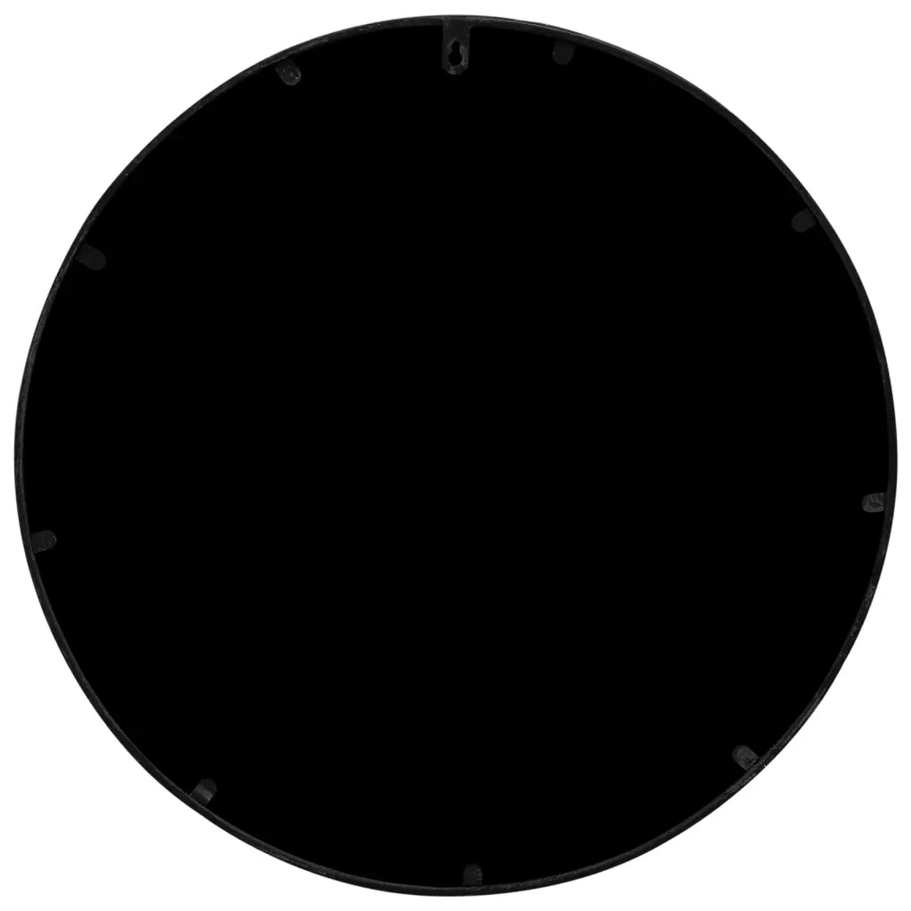 Specchio Nero 40x3 cm Rotondo in Ferro per Uso Interno 3093536