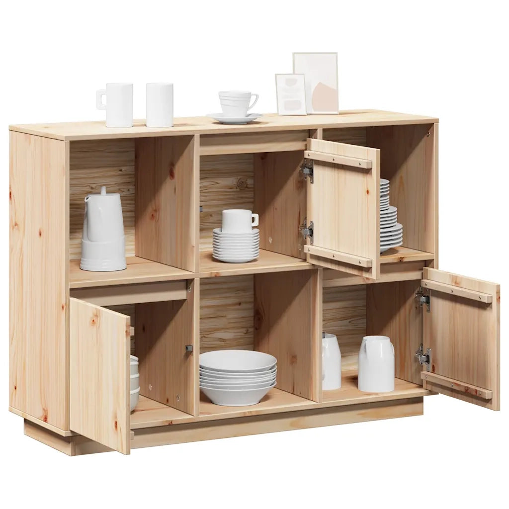 Credenza-Buffet-Armadio da cucina 110,5x35x80 cm in Legno Massello di Pino