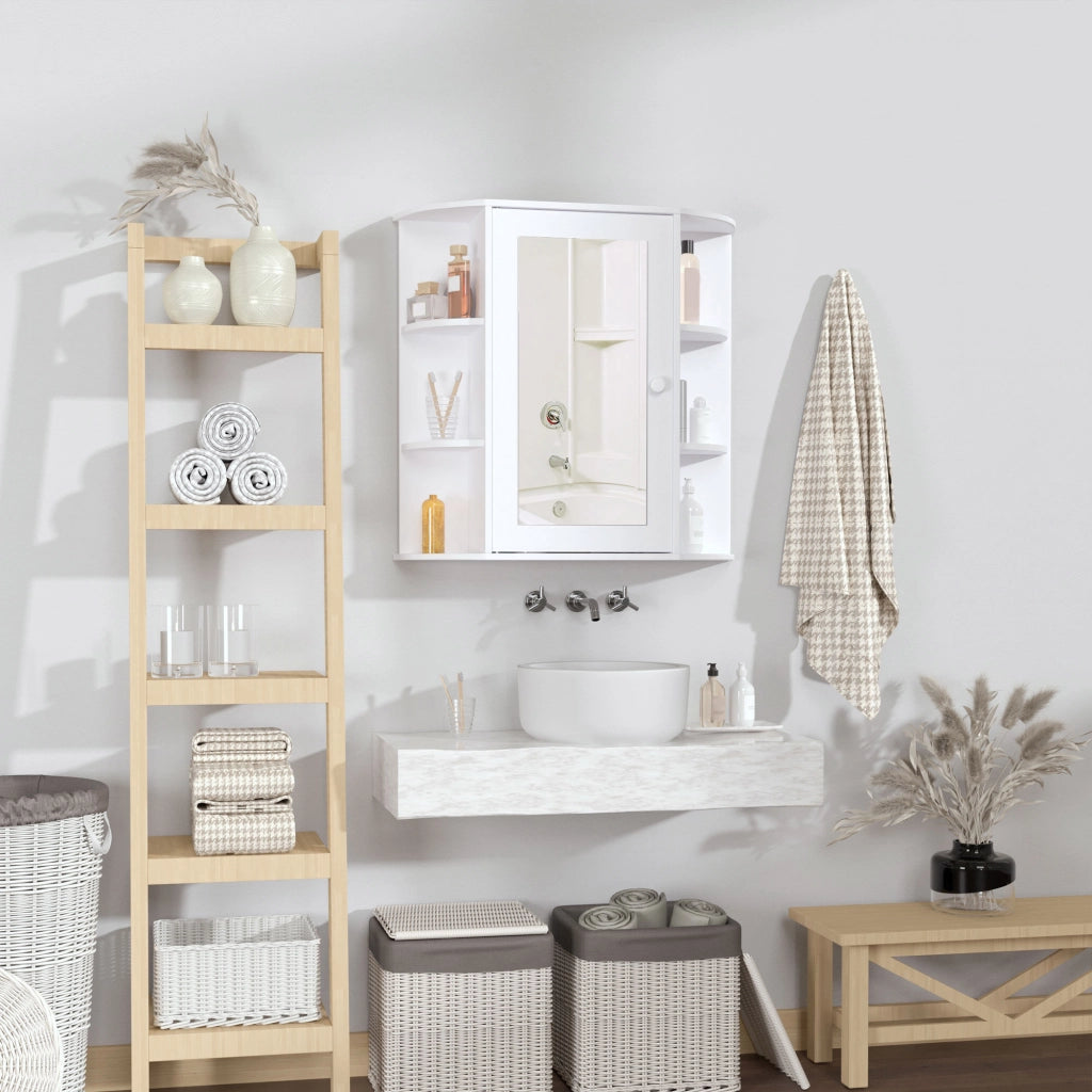 Mobile bagno con specchio ¨C Minimal ¨C 66x17x63 cm bianco