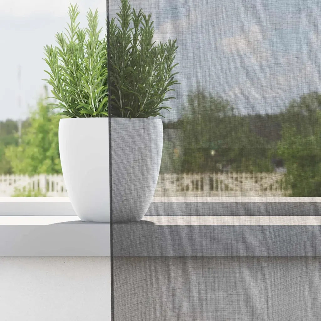 Tende in Voile con Passanti 2 pz Grigio Scuro 140x245 cm