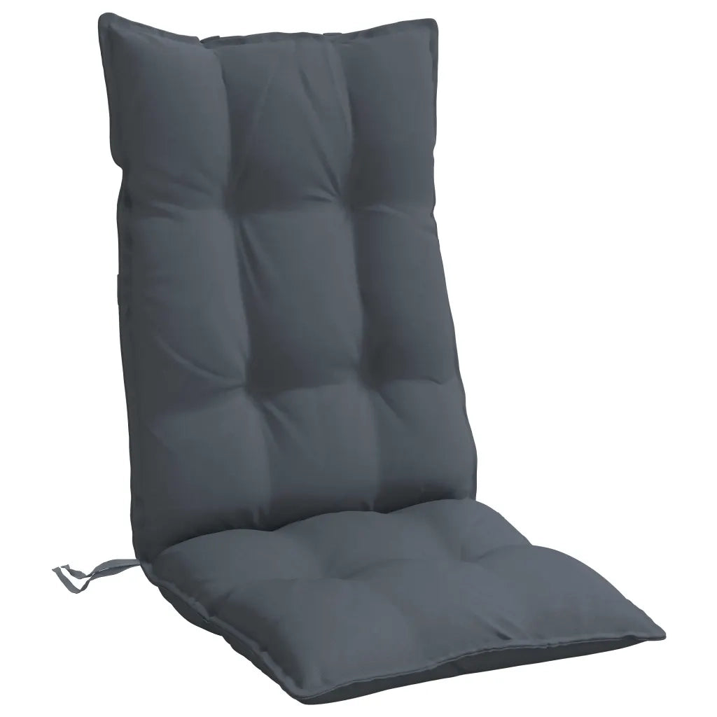 Cuscini per Sedia Schienale Alto 6 pz Antracite Tessuto Oxford 377604