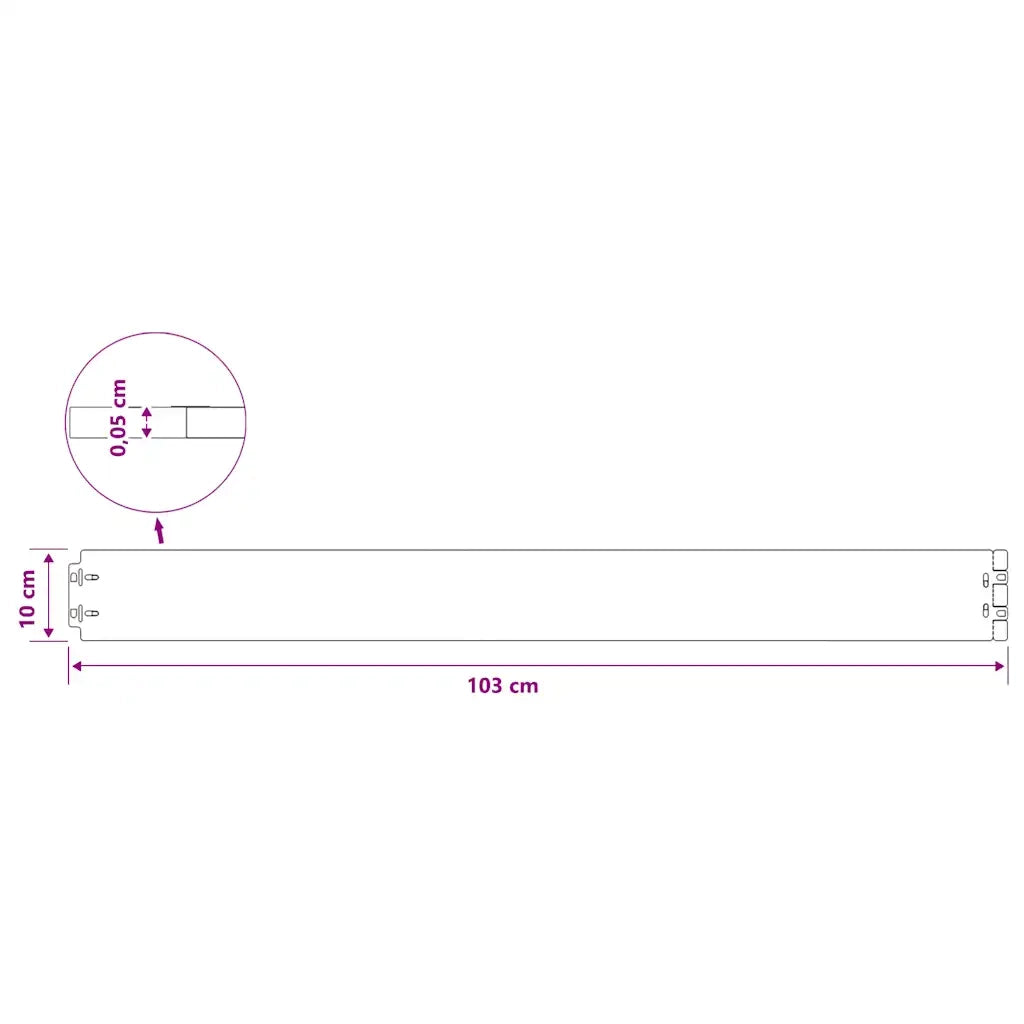 Bordure per Prato 50 pz 10x103 cm Acciaio Zincato CFW5055271