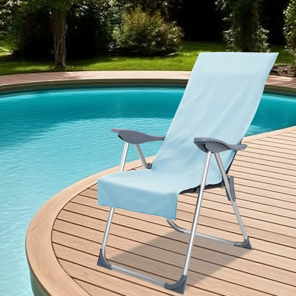 Asciugamani per Sedia Outdoor 2 pcs Blu 130 x 60 cm 42011509