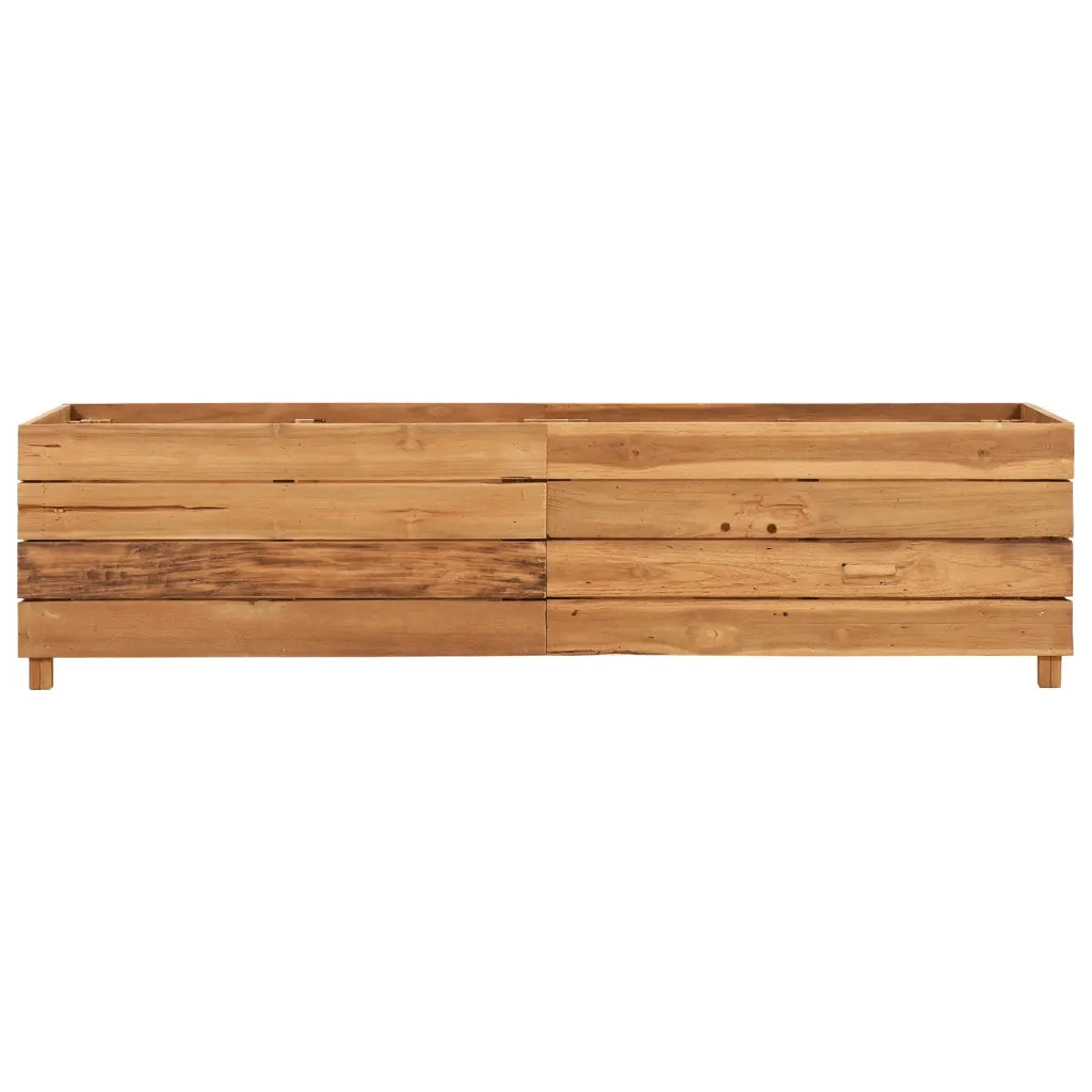 Letto Rialzato 150x40x38 cm Legno di Teak di Recupero e Acciaio 47423