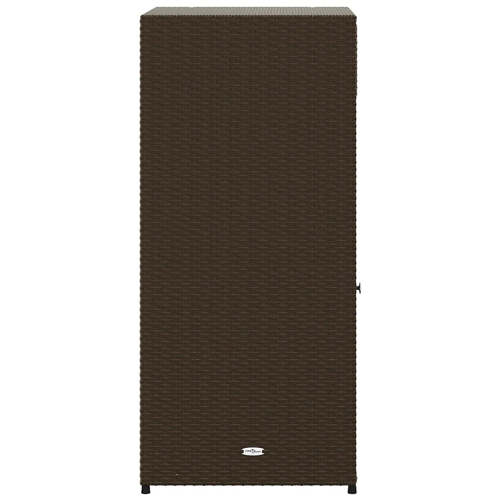 Armadietto Portaoggetti Giardino Marrone 55x55x111cm Polyrattan 365560