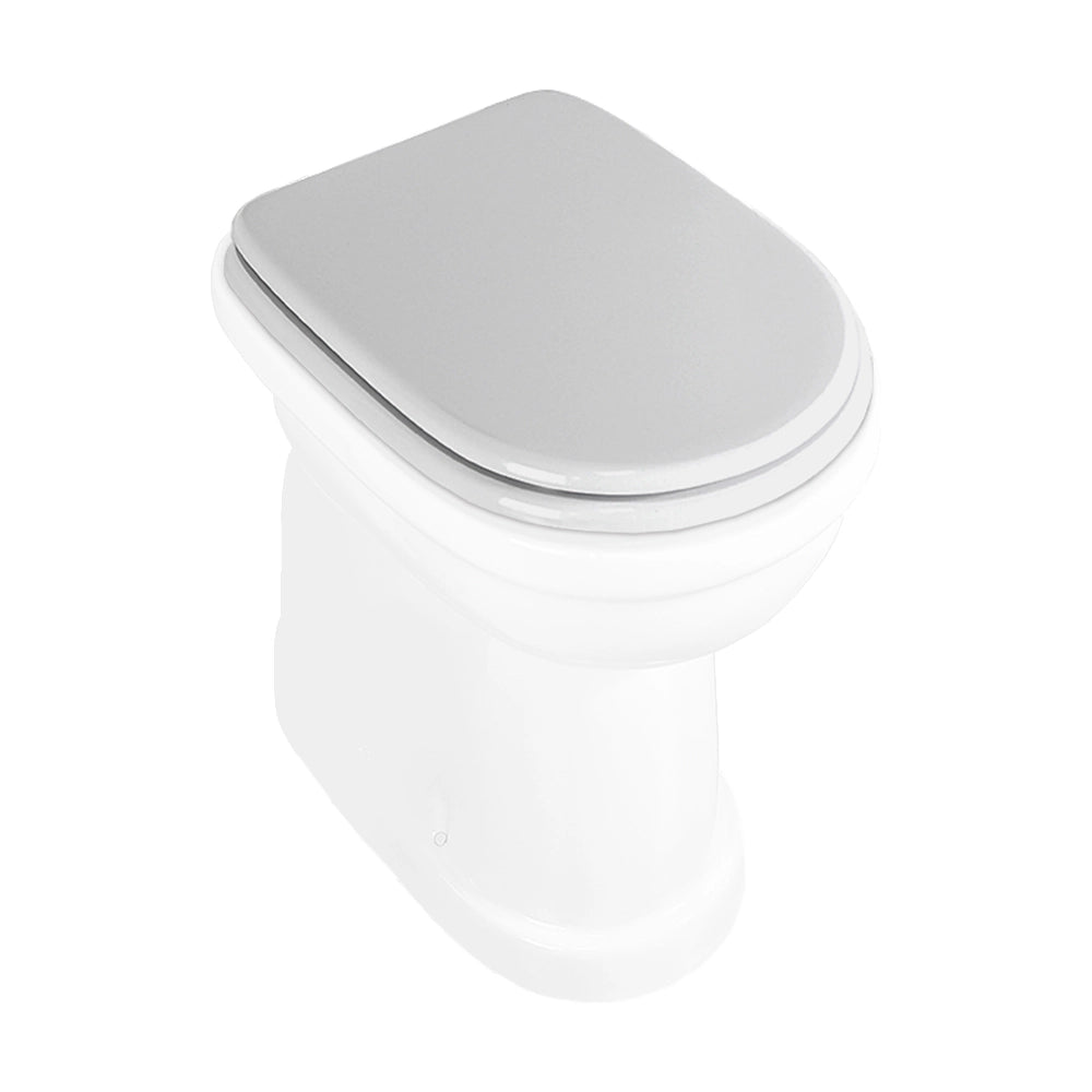 Copriwater per wc anziani in MDF bianco con cerniere regolabili