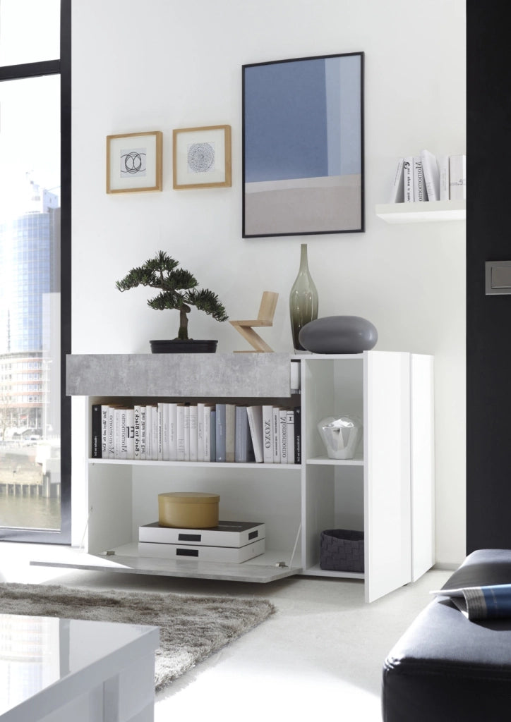 Buffet OXFORD bianco/cemento