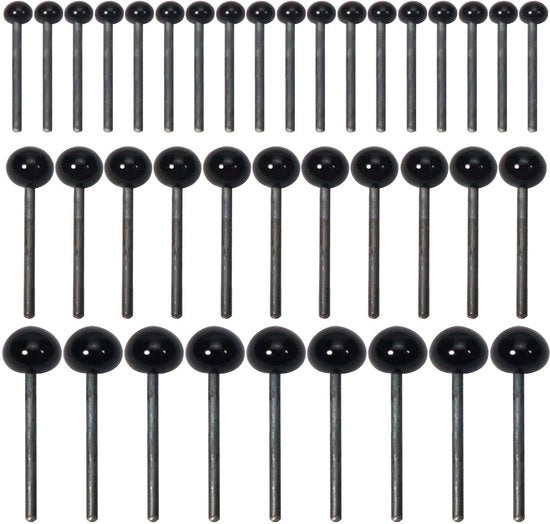 Occhi in Vetro 300 Pezzi - Nero - Per Bamboline - Progetti di Bricolage - Sostenibili - Facili da Usare - Occhi per Bamboline