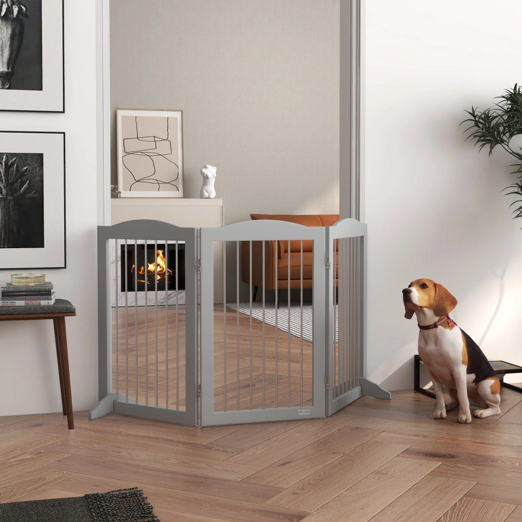 Barriera Sicurezza Pieghevole per Bambini e Cani ¨C zephmum ¨C Grigio 154x80 cm