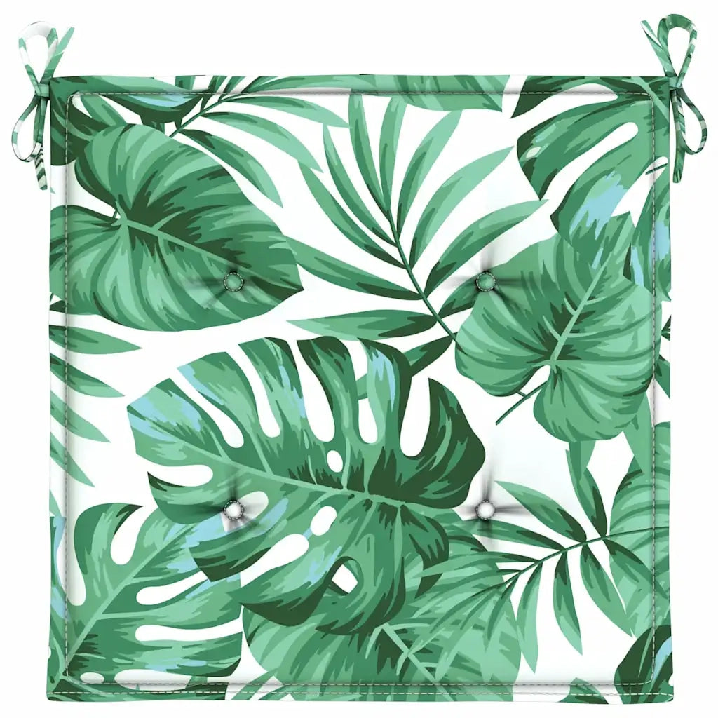 Cuscini per sedie 4 pz | Cuscini per sedie Motivo Foglia 50 x 50 x 4 cm