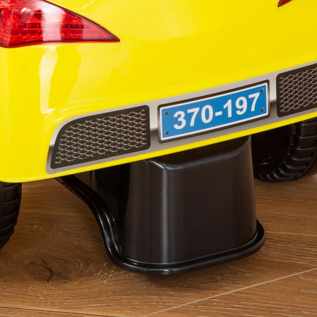 Macchinina Cavalcabile per Bambini ¨C Xylo ¨C Giallo, con Volante Fari e Musiche, 63.5x28x36 cm
