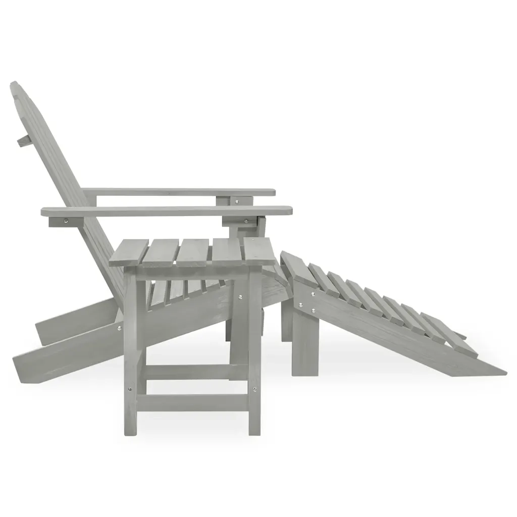 Sedia Giardino Adirondack Ottomana Tavolo Abete Massello Grigio CFW4511333