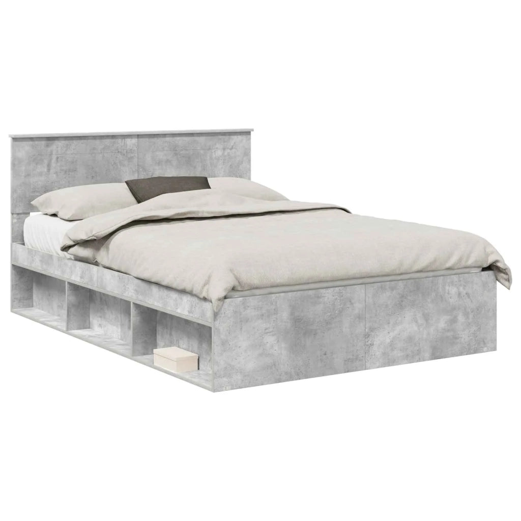 Struttura del letto-Giroletto-Rete del Letto Calcestruzzo 140 x 190 cm Legno multistrato