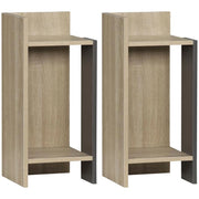 SET 2 COMODINI MODERNI CON RIPIANO APERTO 27X25X60CM OLORE GRIGIO