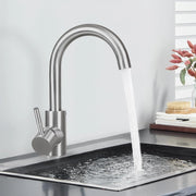 ZMH Miscelatore per lavabo  Lavabo Leva girevole ad alta pressione in acciaio inox