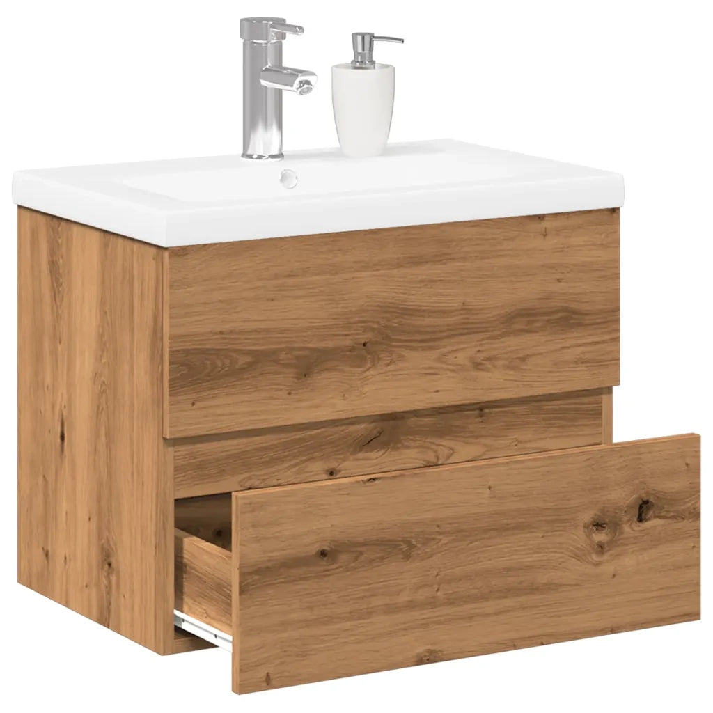 Mobile con Lavabo Integrato Rovere Artigianale 3328922