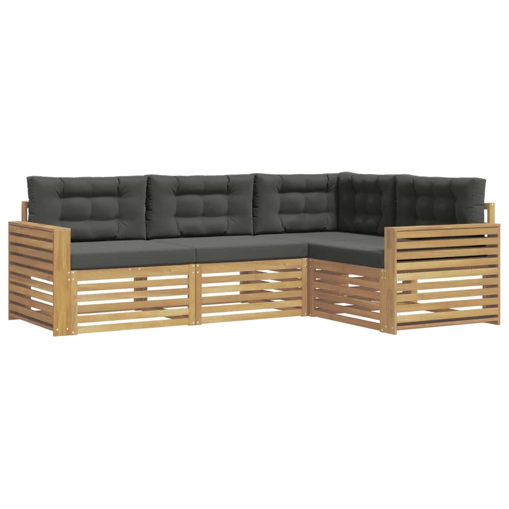 Set di divani da esterno 4 pcs Bianco e Antracite 3390412