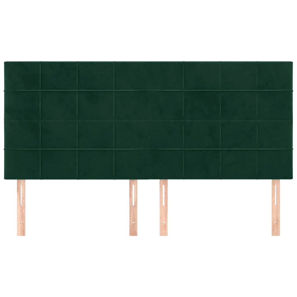 Testiera | Testata Verde Scuro 180x5x118/128 cm Velluto