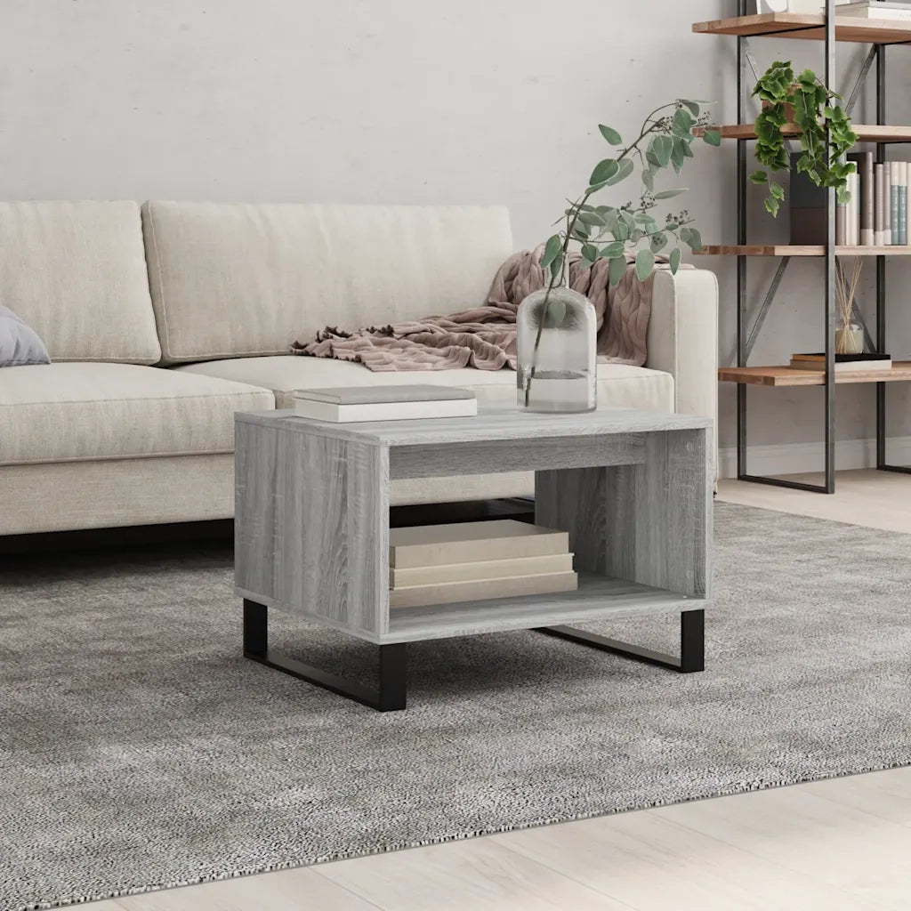 Tavolino da Salotto-Tavolino da soggiorno-Tavolo Grigio Sonoma 60x50x40 cm Legno Multistrato 266137