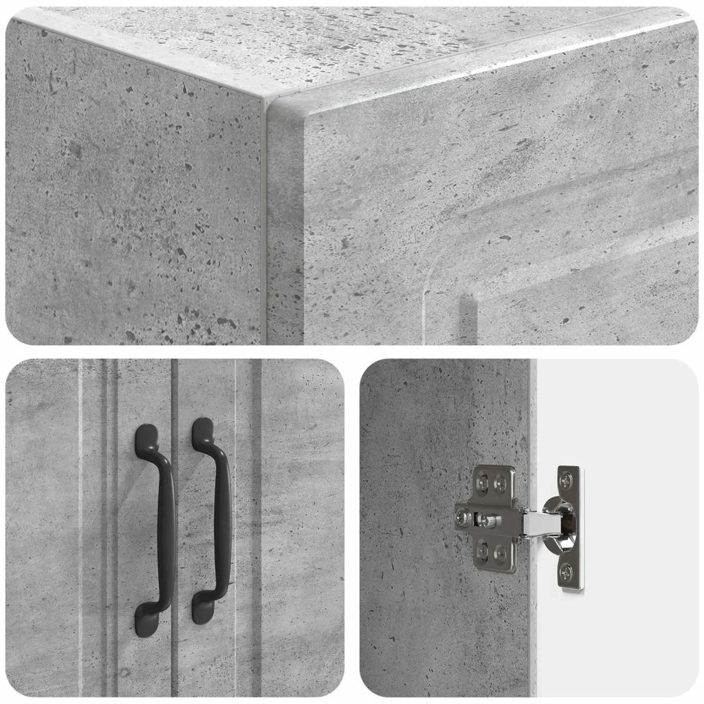 Set di armadi 2 pcs Grigio Cemento Legno ingegnerizzato 3416991