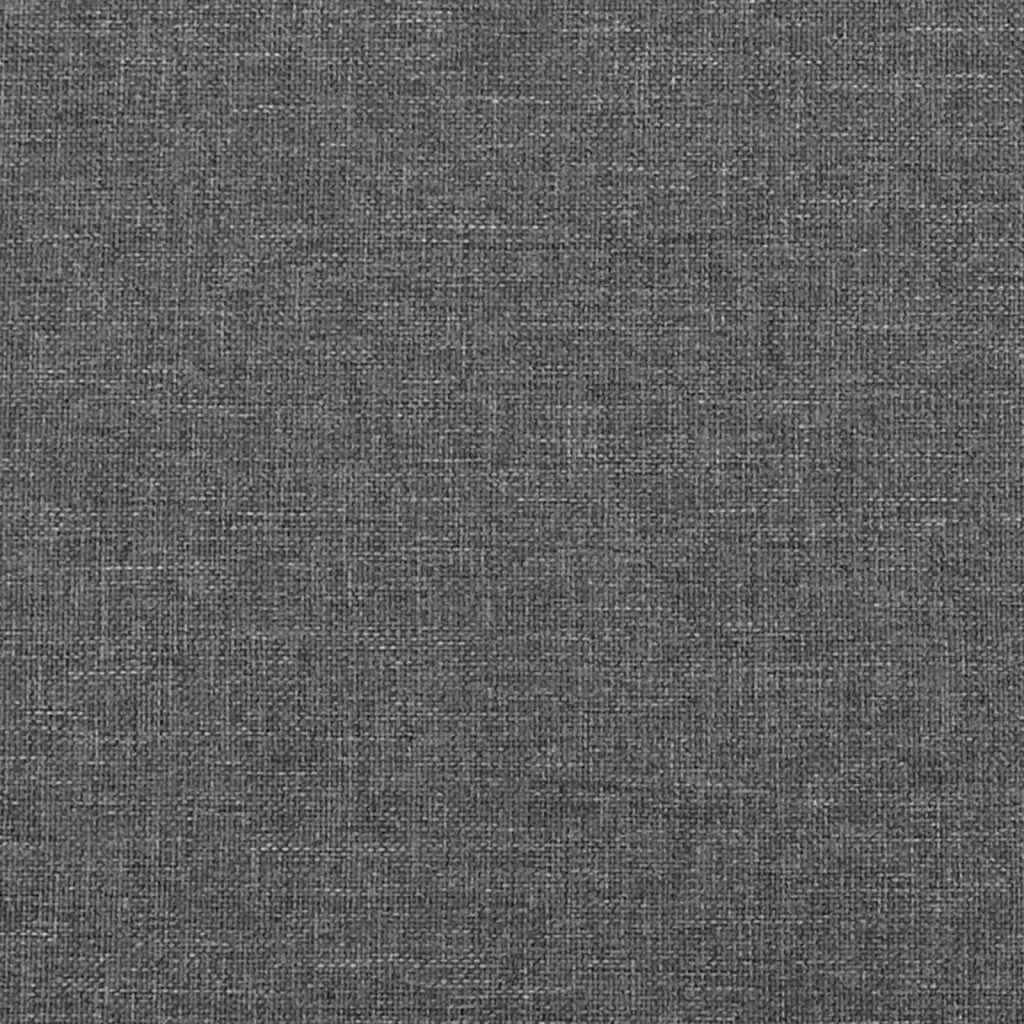 Testiera | Testata Grigio Scuro 200x5x118/128 cm Tessuto