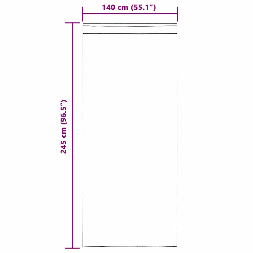 Tende oscuranti 2 pcs Blu Scuro 140 x 245 cm Velluto 4107201