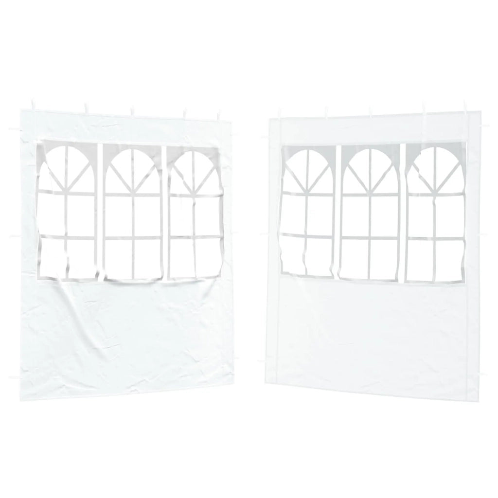 Parete per tenda da festa 2 pcs 200 x 195 cm Bianco 42033008