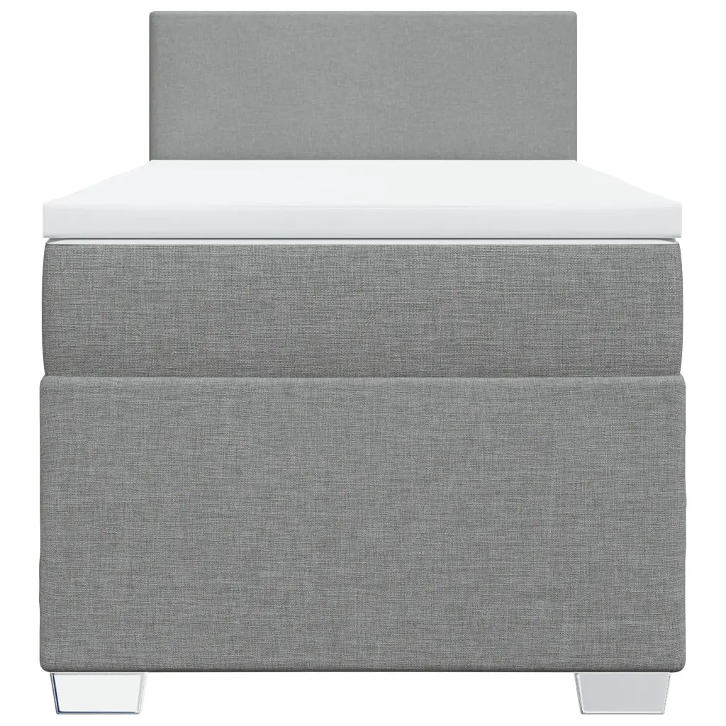 Giroletto a Molle con Materasso Grigio Chiaro100x200 cm Tessuto 3285792