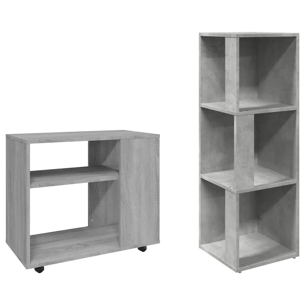 Tavolino da Salotto-Tavolino da soggiorno-Tavolo Grigio Sonoma 70x35x55 cm Legno Multistrato