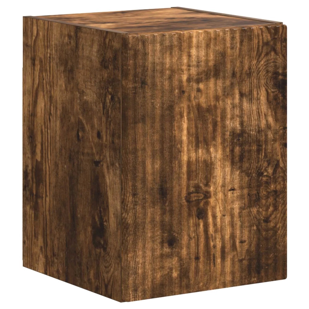 Set mobile TV 4 pz-Credenza per TV Rovere fum¨¦ Legno multistrato 584217
