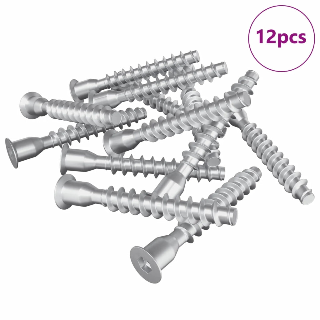 Viti confermat 12 pcs Argento Ø7 x 50 mm Metallo 864383