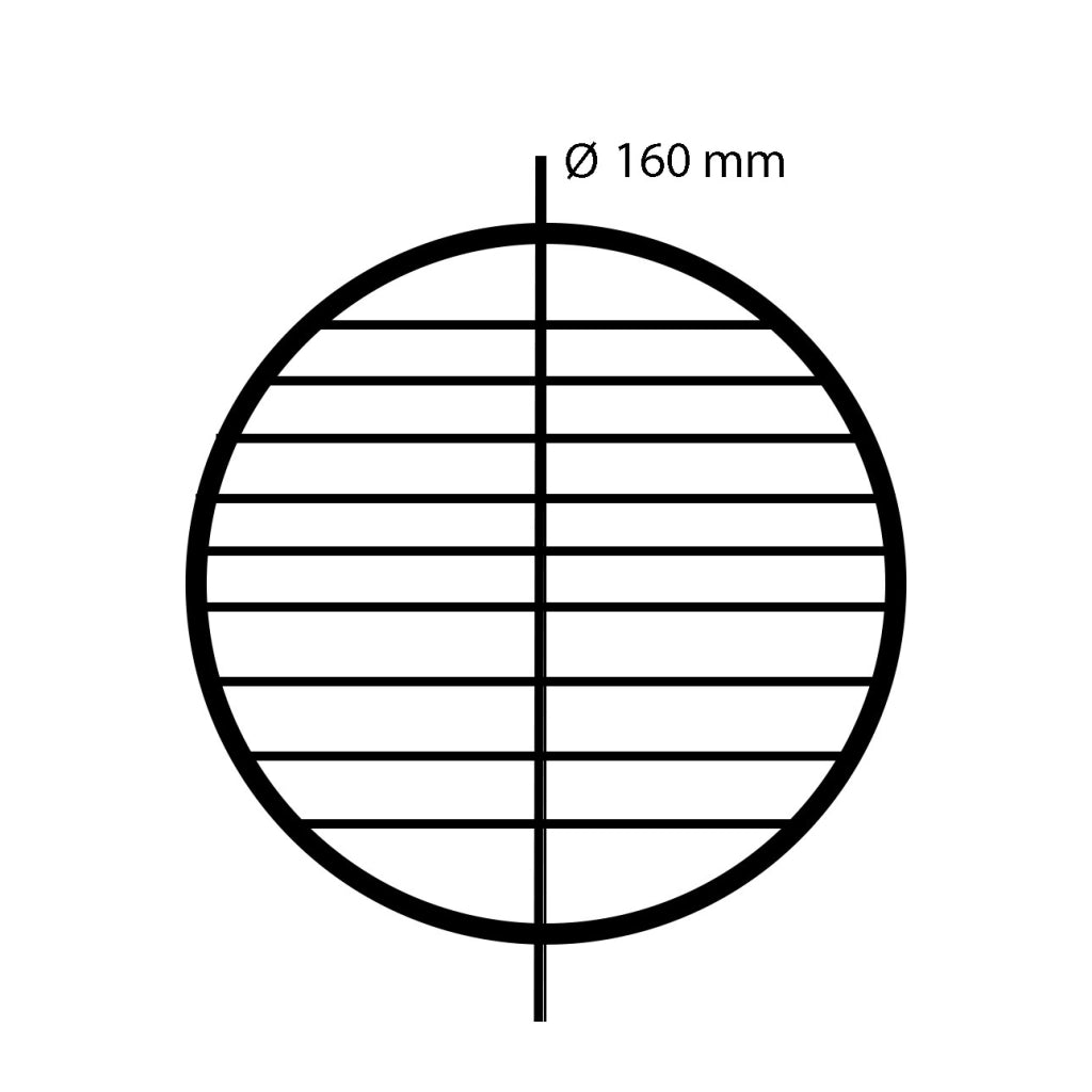 Griglia di aerazione tonda in plastica (abs) : Dimensione - Ø80 pass.aria cm2 15