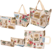 Borse di Coton con Cerniera - Organizzatori di Borsa da Viaggio Multifunzionali per Cosmetici, Trucco e Scritture - 6 Pacchi.
