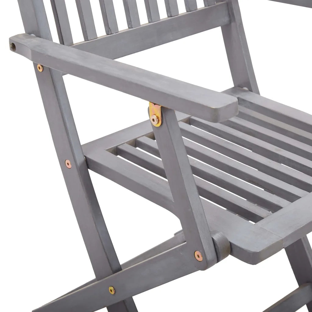 Sedie da Giardino Pieghevoli 4pz con Cuscini in Massello Acacia 3064527