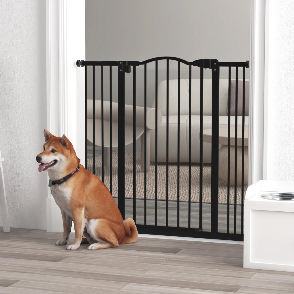 Barriera di Sicurezza per Cani con Larghezza Regolabile 76-104 cm ¨C Minimal ¨C Nero
