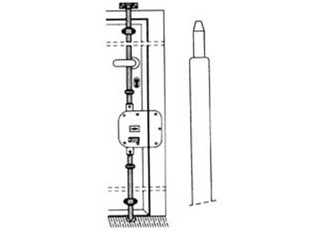 1pz asta telescopica diritta per serratura triplice 90-01 - ø mm.18 (90-01) cod:ferx.fer214223