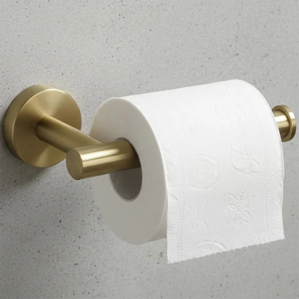 Set Accessori Da Bagno Ari Brush Gold 4 Pezzi