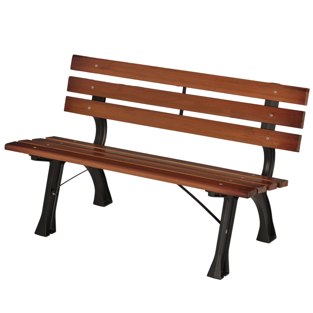 Panca da giardino 2 posti ¨C Xylo ¨C alluminio e legno 120x57x70 cm