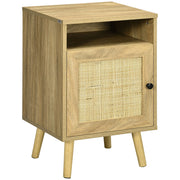 Comodino con Porta a Griglia ¨C Minimal ¨C Legno Naturale 39x35x60 cm