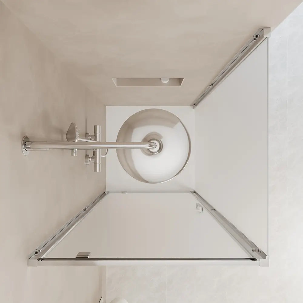 Box doccia 75x90 cm angolare apertura a battente vetro 6mm opaco | Apulia