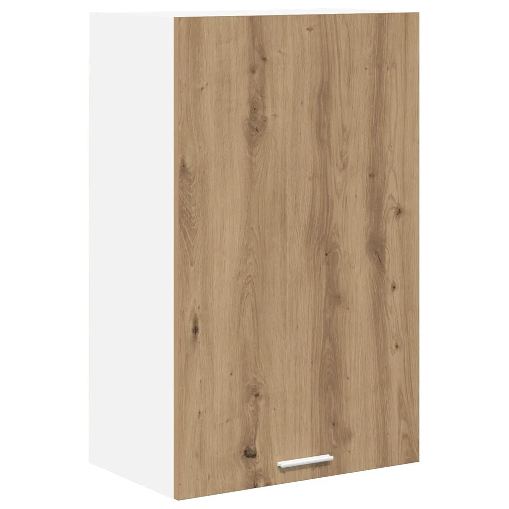 Mobiletto a parete moderno con efficiente spazio contenitivo 50 x 31 x 80 cm finitura rovere ingegnerizzato stile artigianale 02_0053312