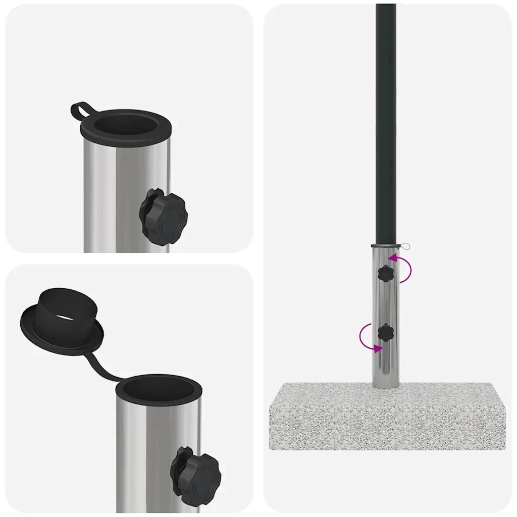 Base per Parasole in Granito Rettangolare 25 kg 43725